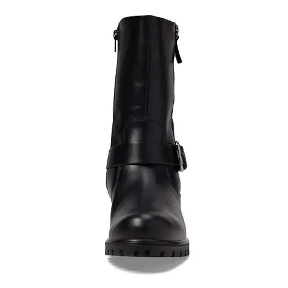 ECCO Womens Modtray Moto Mid Calf Boots EU 38 US 7-7.5 Black Leather NWOB